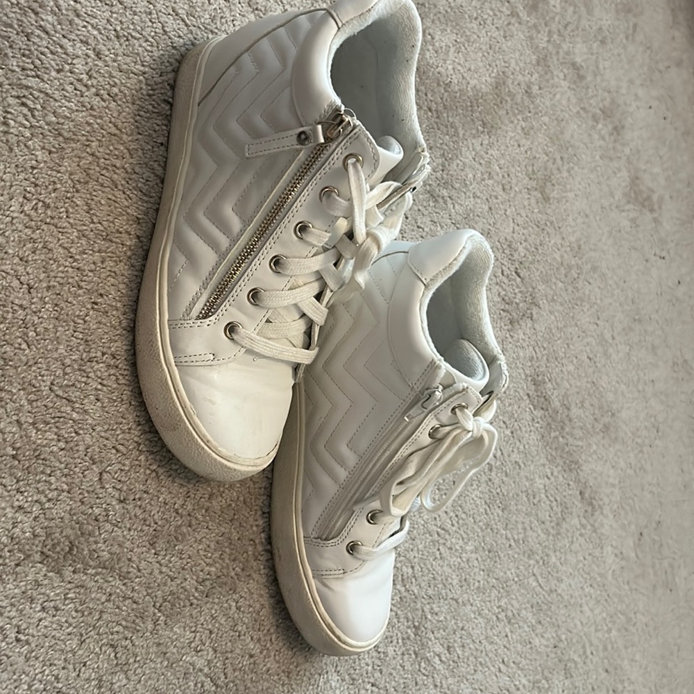 Women's White Wedge Sneakers